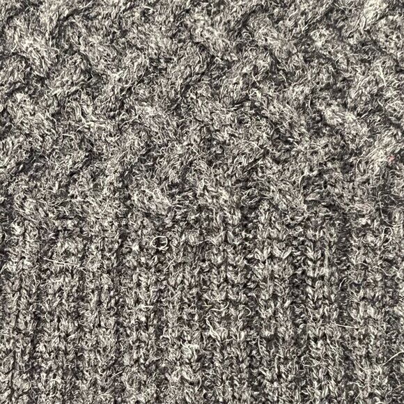 Inis Crafts Ireland Long Wool Cable Cardigan, Charcoal, M - Picture 6 of 8